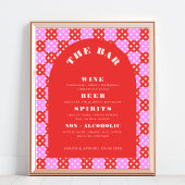 Rot und Rosa - Mod für Hochzeiten und Bar Drinks Poster