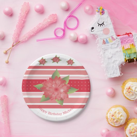 Rot und Rosa Pappteller (Party)