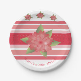 Rot und Rosa Pappteller