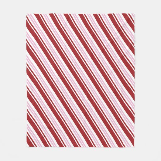 Rot und Rosa Pfefferminze Fleecedecke (Vorderseite)