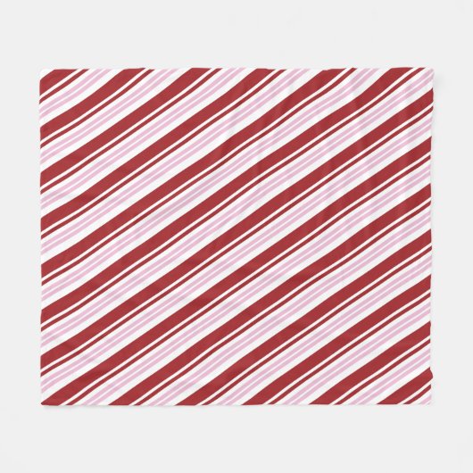 Rot und Rosa Pfefferminze Fleecedecke (Vorderseite (Horizontal))