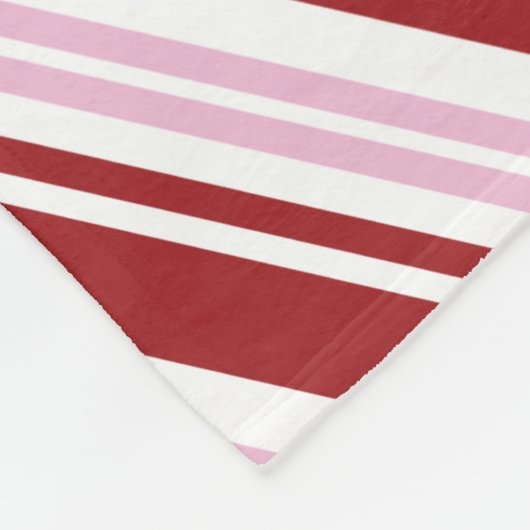 Rot und Rosa Pfefferminze Fleecedecke (Ecke)