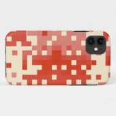 Rot- und rosa Pixel-Muster Case-Mate iPhone Hülle (Rückseite (Horizontal))