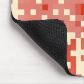 Rot- und rosa Pixel-Muster Mousepad (Ecke)