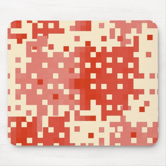Rot- und rosa Pixel-Muster Mousepad (Vorne)