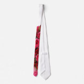 Rot und Rosa Rosen Floral Herren Neck Tie Krawatte (Rückseite)