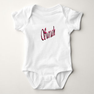 Rot und Rosa Sara Name, Baby Strampler