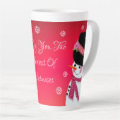 Rot und Rosa Schneemann Milchtasse (Rechte Ecke)
