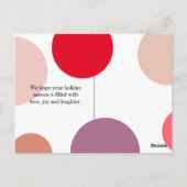 Rot und Rosa sein mein | FOTO | Valentine Postkarte (Rückseite)