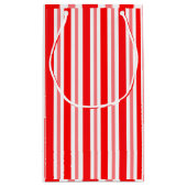 Rot und Rosa Streifen Kleine Geschenktüte (Rückseite)