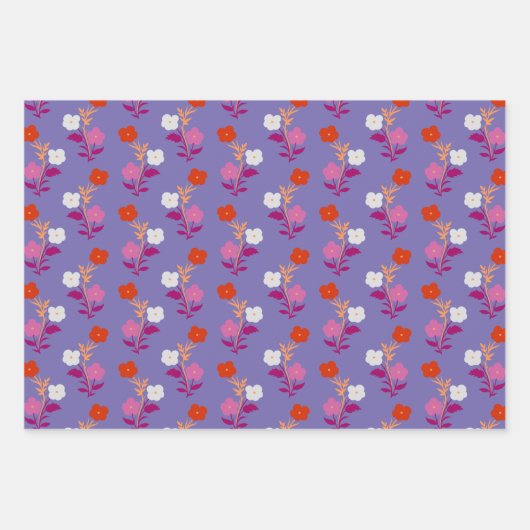 Rot und Rosa Subtile Lesbische Blume Geschenkpapier Set (Vorderseite 2)