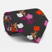 Rot und Rosa Subtile Lesbische Blume Krawatte (Gerollt)