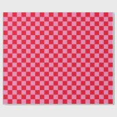 Rot und Rosa überprüft Geschenkpapier (Flach)
