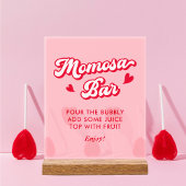 Rot und rosa Valentine Babydusche Momosa Bar Acrylschild