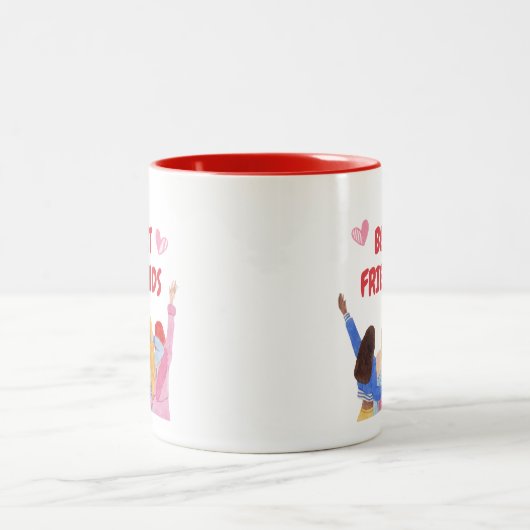 Rot und Rosa Wasserfarbe Tasse (Mittel)