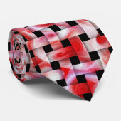 Rot und Rosa Weave Muster wirbeln Krawatte (Gerollt)
