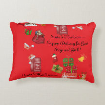 Rot und rosa Weihnachten Kinder Akzent Kissen