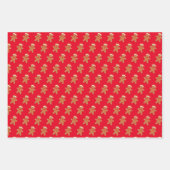 Rot und Rosa Weihnachtsmann Geschenkpapier Set (Vorderseite 2)