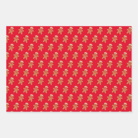 Rot und Rosa Weihnachtsmann Geschenkpapier Set (Vorderseite 2)