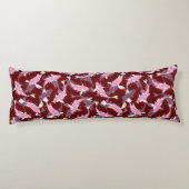 Rot und rosa Wiederholungsmotiv | Koi Fish Pattern Seitenschläferkissen (Rückseite)