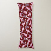 Rot und rosa Wiederholungsmotiv | Koi Fish Pattern Seitenschläferkissen (Vorderseite Vertikal)