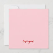 Rot und Rosa zum Geburtstag Dankeskarte (Rückseite)