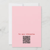 Rot und Rosa zum Geburtstag Einladung (Rückseite)