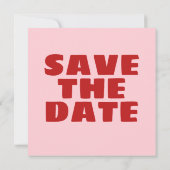 Rot und Rosa zum Geburtstag Save The Date (Rückseite)