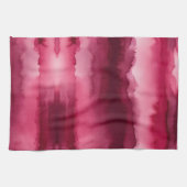 Rot und Rose abstrakt Geschirrtuch (Horizontal)