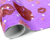 Rot und Rose küsse in lila 2 Packpapier (Rolleneckpunkt)