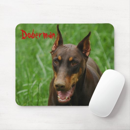 Rot und Rost-Dobermann Mousepad (Mit Mouse)