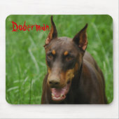 Rot und Rost-Dobermann Mousepad (Vorne)