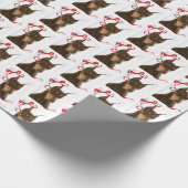 Rot und Rost-Dobermann-WeihnachtsPackpapier Geschenkpapier (Ecke)