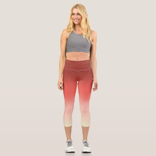 Rot und Rot Capri Leggings