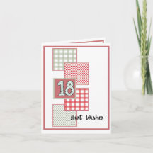 Rot und Sage Dots und Gingham - 18. Geburtstag