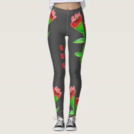 Rot und Schiefer Leggings
