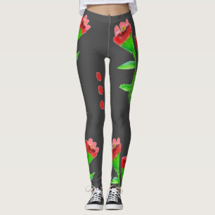 Rot und Schiefer Leggings