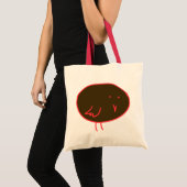 Rot und Schokoladen-Vogel-Tasche Tragetasche (Vorderseite (Produkt))