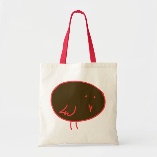 Rot und Schokoladen-Vogel-Tasche Tragetasche (Vorne)