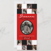 Rot und Schwarz 9 Foto Abschluss Ankündigung (Vorderseite)