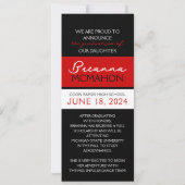 Rot und Schwarz 9 Foto Abschluss Ankündigung (Rückseite)