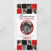 Rot und Schwarz 9 Foto Abschluss Ankündigung (Vorderseite)