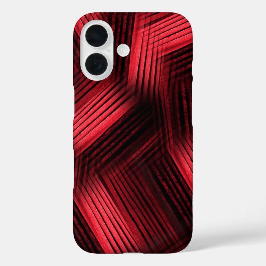 Rot und Schwarz Abstrakt Case-Mate iPhone Hülle (Rückseite)