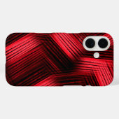 Rot und Schwarz Abstrakt Case-Mate iPhone Hülle (Rückseite (Horizontal))
