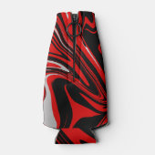 Rot und Schwarz Abstrakt Flaschenkühler (Rückseite)