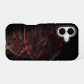 Rot und Schwarz abstrakt iPhone 16 Hülle (Rückseite (Horizontal))