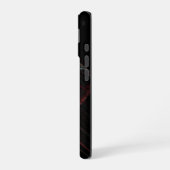 Rot und Schwarz abstrakt iPhone 16 Hülle (Linke Seite)