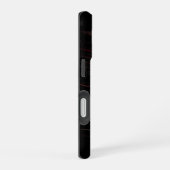 Rot und Schwarz abstrakt iPhone 16 Hülle (Rechte Seite)