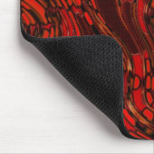 Rot und Schwarz Abstrakt Mousepad (Ecke)