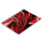 Rot und Schwarz Abstrakt Notizblock (Linke Seite)